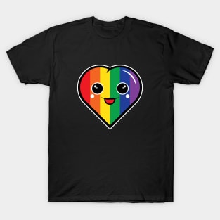 Cute Kawaii Rainbow Heart T-Shirt